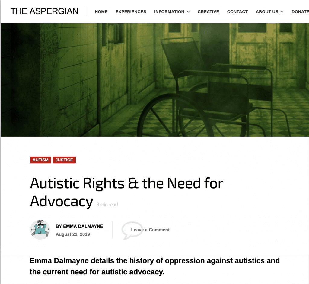 Link to Aspergian article