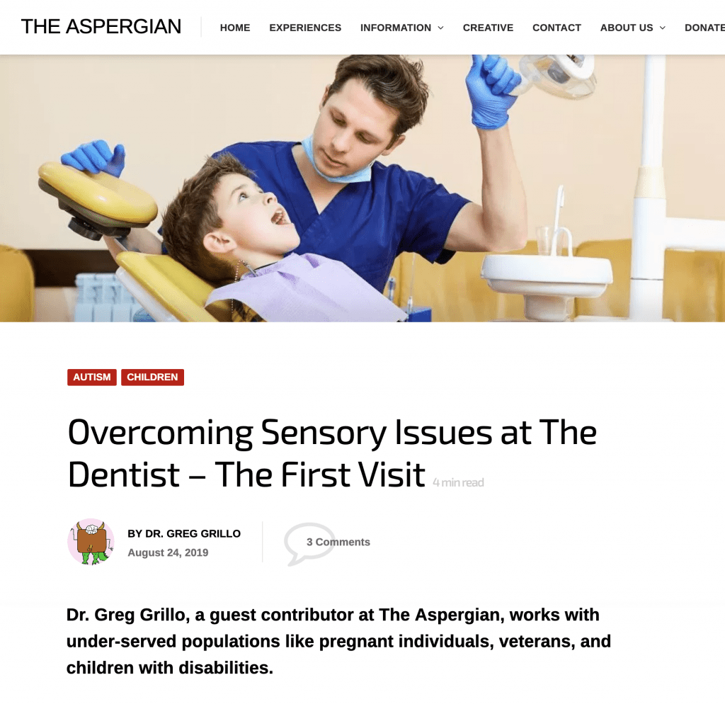 Link to Aspergian dental article