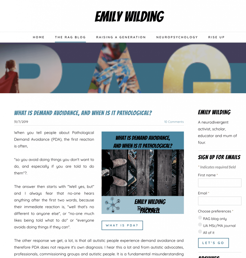 Link to Emily Wildings Blog